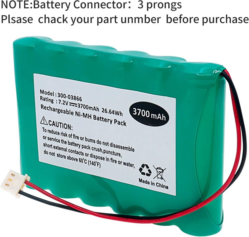JIIKER 300-03866,LCP500-4B Battery Replacement for Lynx 5100, Lynx 5200, Lynx 5210, Lynx Touch 7000 Security Alarm Systems 7.2V, 3700mAh - Image 4